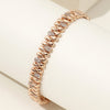 Adjustable Zircon Bracelet for Women, Rose Gold-Tone Copper Chain, 15 cm with Two 2 cm Extensions - 18k rose gold bracelet (improved version 15+2+2)) / K5