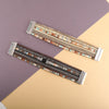 Woven Bracelets with Engraved Details, Tree of Life and Heart Design Options in Blue, White, Black or Brown - Product view 2