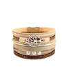 Woven Bracelets with Engraved Details, Tree of Life and Heart Design Options in Blue, White, Black or Brown - Product view 5