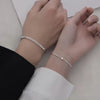 2-Piece Heart Bracelet Set, Metal Cuban Link Chains in Gold-Tone or Silver-Tone Finish - Product view 3