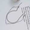2-Piece Heart Bracelet Set, Metal Cuban Link Chains in Gold-Tone or Silver-Tone Finish - Product view 4