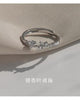 Ginkgo Leaf Ring, Silver-Plated Copper Alloy with Clear Accents, Adjustable Open Band
