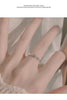 Ginkgo Leaf Ring, Silver-Plated Copper Alloy with Clear Accents, Adjustable Open Band