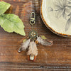 Bohemian Tassel Bag Charm, Decorative Metal Medallion with Beads and Clip, 4 Designs