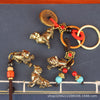Diting Mythical Creature Pendant, Antique Brass, Charm Only or Cord and Keyring Options