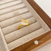 Snake and Open-Center Disc Ring, Gold-Tone Zinc Alloy with Pale Accent