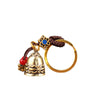 Decorative Bell Pendant, Antique Brass, Bell Only or Cord and Keyring Options