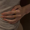 Gold-Tone Stacking Ring for Women, Slim Cross, Linked-Shape or Single-Accent Band