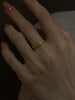 Gold-Tone Stacking Ring for Women, Slim Cross, Linked-Shape or Single-Accent Band