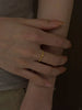 Gold-Tone Stacking Ring for Women, Slim Cross, Linked-Shape or Single-Accent Band