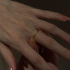 Gold-Tone Stacking Ring for Women, Slim Cross, Linked-Shape or Single-Accent Band