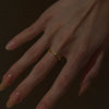 Gold-Tone Stacking Ring for Women, Slim Cross, Linked-Shape or Single-Accent Band
