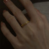 Gold-Tone Stacking Ring for Women, Slim Cross, Linked-Shape or Single-Accent Band