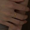 Gold-Tone Stacking Ring for Women, Slim Cross, Linked-Shape or Single-Accent Band