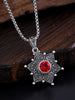 Eye Pendant, Zinc Alloy Geometric Design in Rose Gold, White, Red or Green Color Options - Red