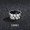 Open Ring for Men, Assorted Silver-Tone Textured, Braided, Chain-Link and Crossover Bands