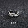 Open Ring for Men, Assorted Silver-Tone Textured, Braided, Chain-Link and Crossover Bands