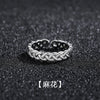 Open Ring for Men, Assorted Silver-Tone Textured, Braided, Chain-Link and Crossover Bands