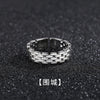 Open Ring for Men, Assorted Silver-Tone Textured, Braided, Chain-Link and Crossover Bands