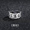 Open Ring for Men, Assorted Silver-Tone Textured, Braided, Chain-Link and Crossover Bands