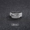Open Ring for Men, Assorted Silver-Tone Textured, Braided, Chain-Link and Crossover Bands