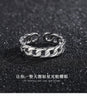 Open Ring for Men, Assorted Silver-Tone Textured, Braided, Chain-Link and Crossover Bands
