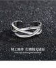 Open Ring for Men, Assorted Silver-Tone Textured, Braided, Chain-Link and Crossover Bands