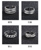Open Ring for Men, Assorted Silver-Tone Textured, Braided, Chain-Link and Crossover Bands