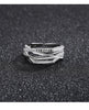 Open Ring for Men, Assorted Silver-Tone Textured, Braided, Chain-Link and Crossover Bands