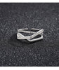 Open Ring for Men, Assorted Silver-Tone Textured, Braided, Chain-Link and Crossover Bands