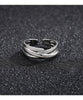 Open Ring for Men, Assorted Silver-Tone Textured, Braided, Chain-Link and Crossover Bands