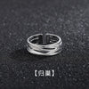 Open Ring for Men, Assorted Silver-Tone Textured, Braided, Chain-Link and Crossover Bands