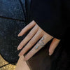 Snake Ring, Silver-Tone Alloy with Clear Accents, Winding Open Design