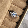 Blue Accent Open Ring for Women, Assorted Silver-Tone Floral, Butterfly and Geometric Designs