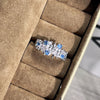 Blue Accent Open Ring for Women, Assorted Silver-Tone Floral, Butterfly and Geometric Designs