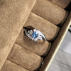 Blue Accent Open Ring for Women, Assorted Silver-Tone Floral, Butterfly and Geometric Designs