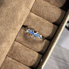 Blue Accent Open Ring for Women, Assorted Silver-Tone Floral, Butterfly and Geometric Designs