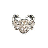 Silver-Tone Open Ring for Women, Assorted Floral, Cross and Ornate Cutout Designs