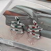 Coiled Snake Ring, Silver-Tone Alloy with Clear Accents and Black, Red or Green Details, Adjustable