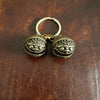 Taotie Bell Charm, Antique Bronze-Tone Zinc Alloy, 8 Cord or Key Ring Options