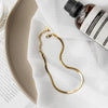 Blade-Link Anklet for Women, Alloy Chain with Flat Geometric Links in Gold or Silver Tone - Product view 3