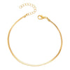 Blade-Link Anklet for Women, Alloy Chain with Flat Geometric Links in Gold or Silver Tone - Product view 5