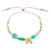 Adjustable Woven Bracelet for Women, Braided Rope with Bell and Heart Details, Three Design Options - Product view 4