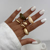Mixed-Style Ring Set, Alloy with Gold-Tone and Colored Designs, 4 or 5 Pieces