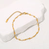 Geometric Anklets for Women, Alloy Chain Foot Jewelry in Six Design Options - Product view 2