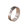 Cloud-Pattern Ring for Men, Antique Silver-Tone Engraved Open Band