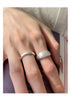 Brushed Band Ring, Silver-Tone Copper with Adjustable Opening, Wide or Narrow Design