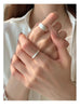 Brushed Band Ring, Silver-Tone Copper with Adjustable Opening, Wide or Narrow Design
