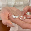 Brushed Band Ring, Silver-Tone Copper with Adjustable Opening, Wide or Narrow Design