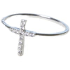 Delicate Accent Ring, Silver-Tone Copper, Plain Band, Bow, Cross, Flower or Heart